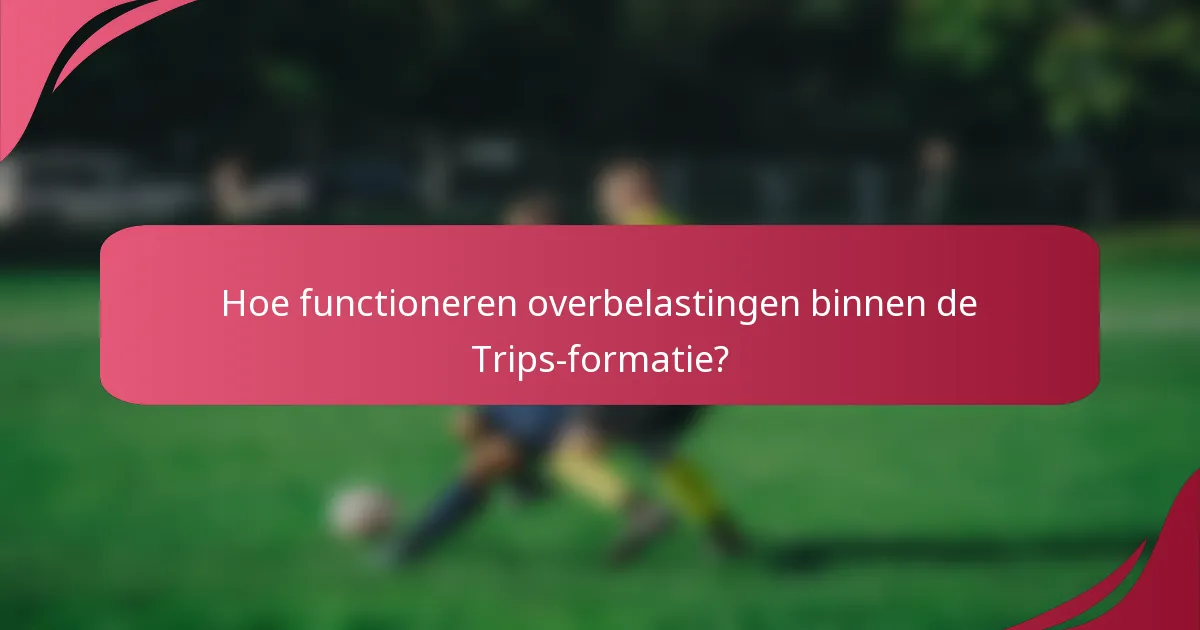 Hoe functioneren overbelastingen binnen de Trips-formatie?
